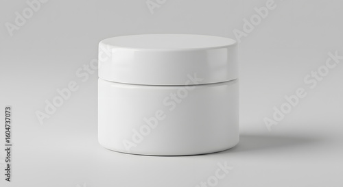 Wallpaper Mural Clean white cosmetic jar mockup ready for your branding design, showcasing skincare product packaging possibilities Torontodigital.ca