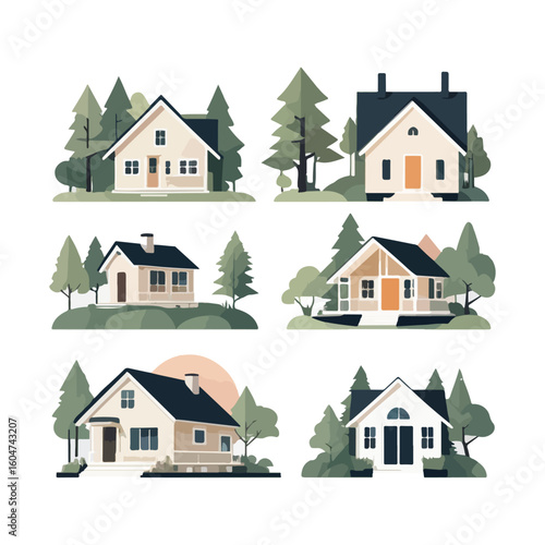 Wallpaper Mural Modern Minimal Houses Torontodigital.ca