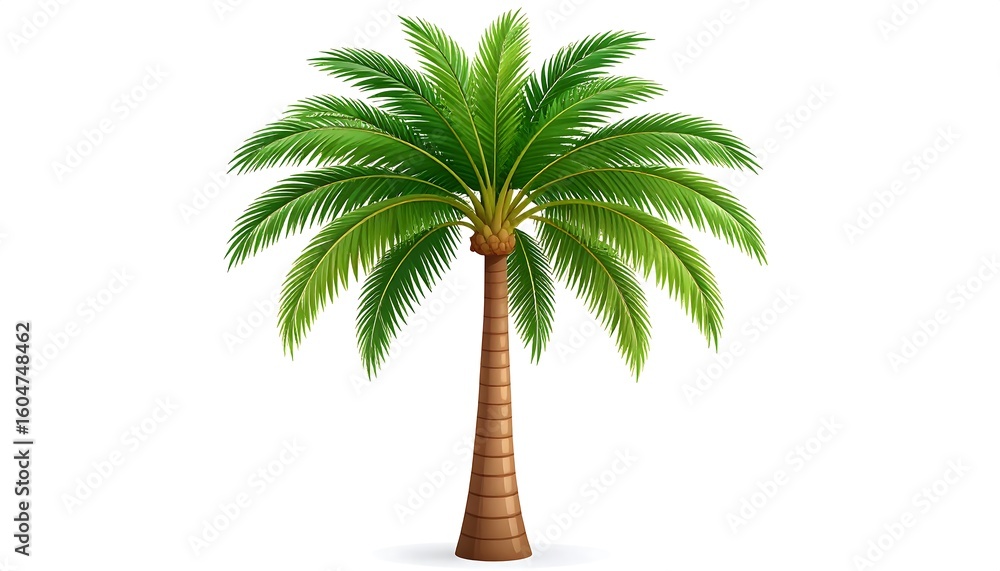 Obraz premium Vibrant tropical palm tree illustration (1)