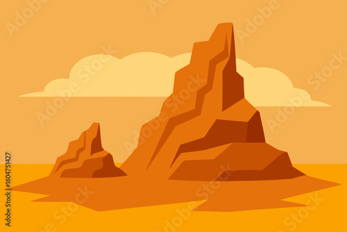vector illustration of a pyramid