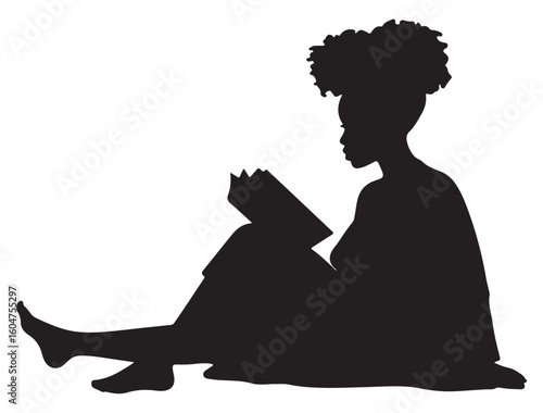 Wallpaper Mural AFRICAN WOMAN READING SILHOUETTE Torontodigital.ca