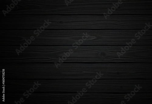 Dark, rich black wood with horizontal grain, seamless texture,  rich, black wood