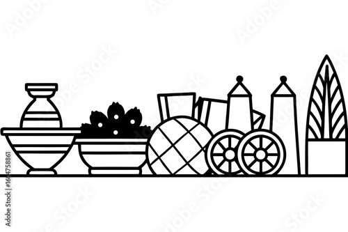  Rustic Harvest & Home Decor Coloring Page - Printable Still Life