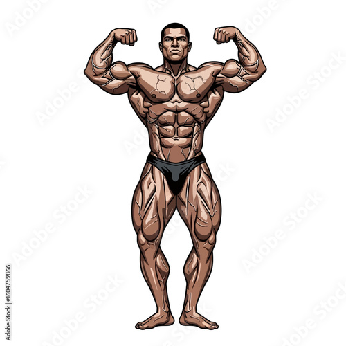 muscular male bodybuilder