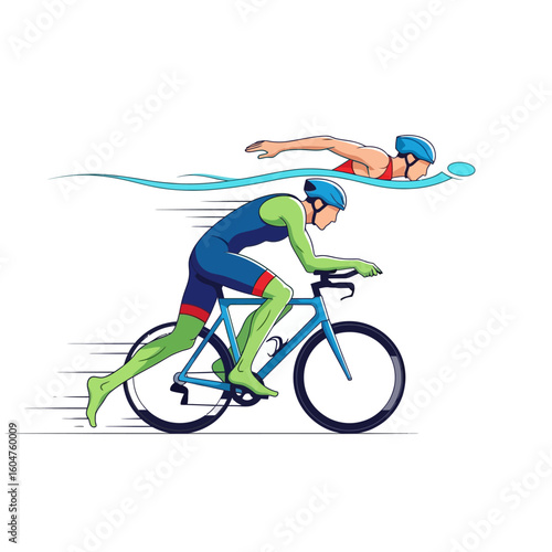 man riding a bike