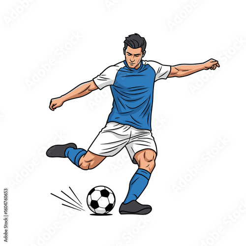 boy playing soccer