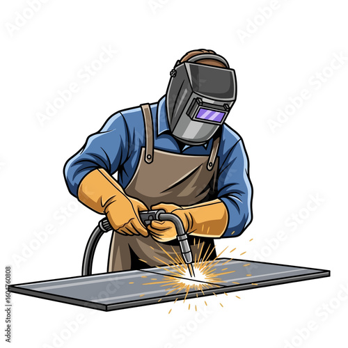 welder at work in a factory