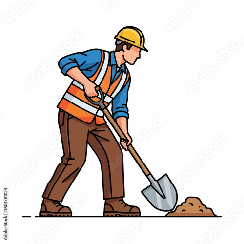 vector illustration of a worker