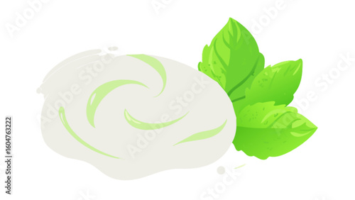 Fresh mozzarella cheese ball with basil leaves italian food gourmet ingredient delicious dairy product recipe 100