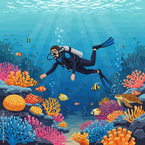 scuba, underwater, 