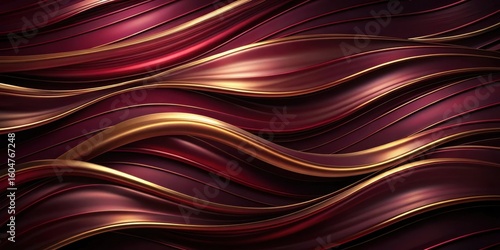 Abstract Crimson and Gold Swirling Curves A Luxurious Textured Background for Design Projects