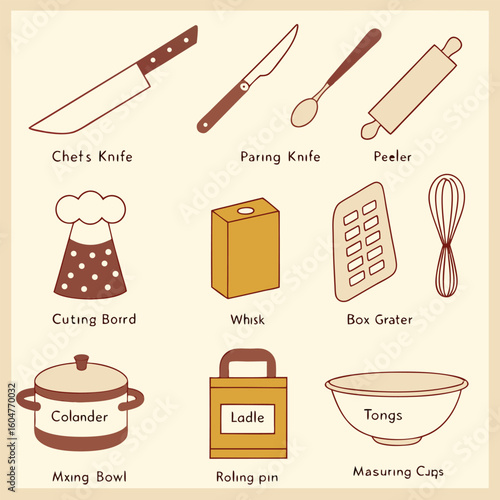 Essential Kitchen Utensils for Everyday Cooking Preparation and Baking