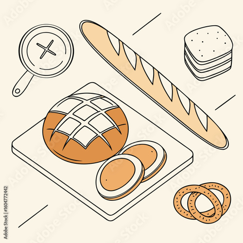 Freshly Baked Breads and Pastries Ready for a Delicious Meal