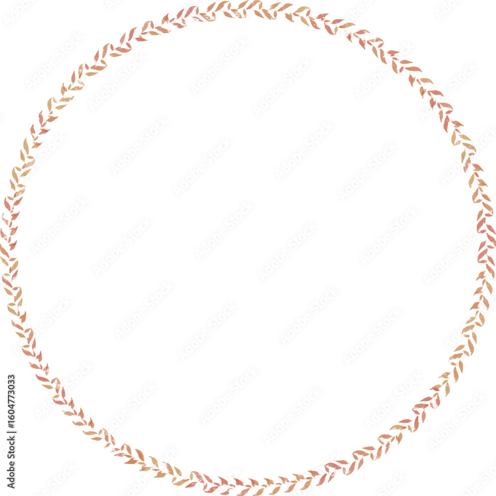 Naklejka premium 紅葉の円形リースフレーム Adobe Illustrator Artwork