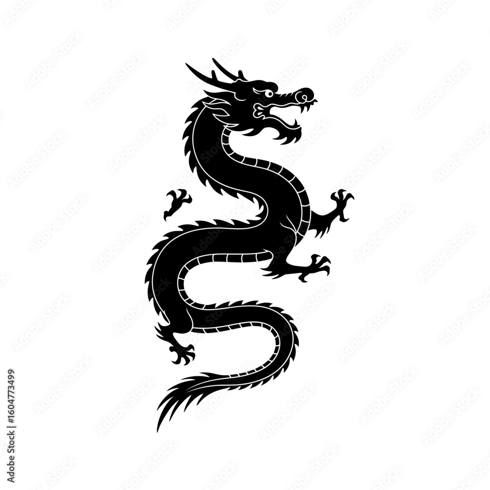 Obraz premium Traditional Chinese Dragon Dancing - Lunar New Year Icon