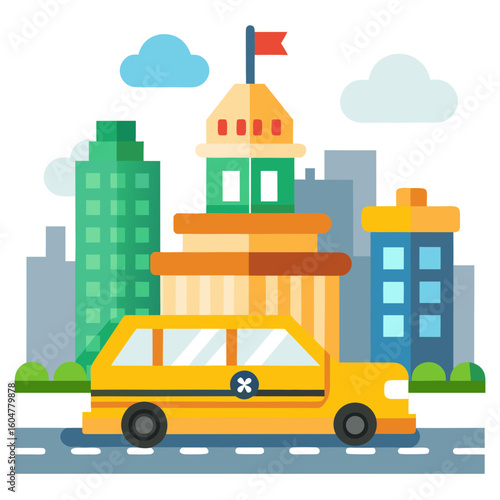 vector illustration of a city