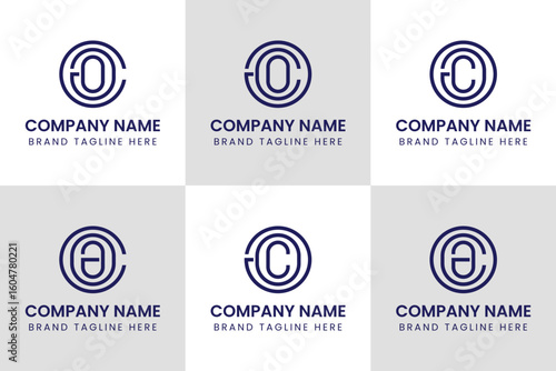 Letters CAO COA ACO AOC OAC OCA Monogram Logo Set, suitable for any business