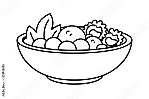 Salad Bowl With Vegetables Eggs Tomatoes