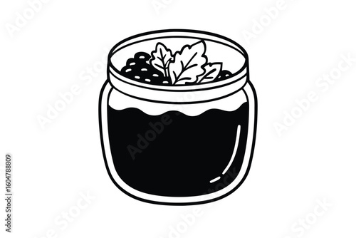 Layered Mason Jar Salad Tipped Into A Glass