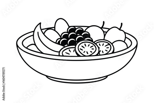 Italian Antipasto Salad Bowl With Olives And Vegetables