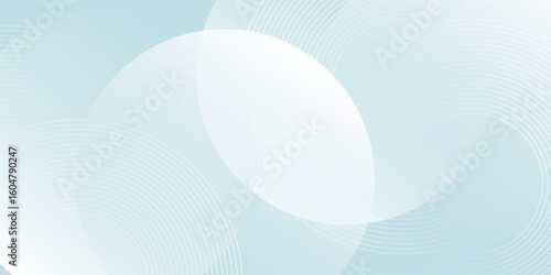 Modern abstract background. Glossy white gradient circle lines. Minimal geometric pattern. Simple graphic elements. Futuristic concept.