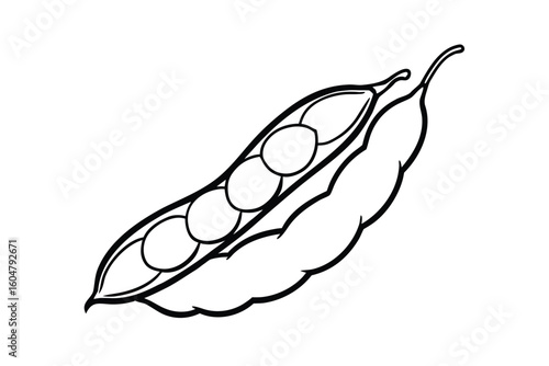 Edamame In Pod Clean White Background