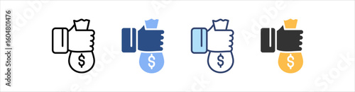 Investor Icon Set Multiple Style Collection