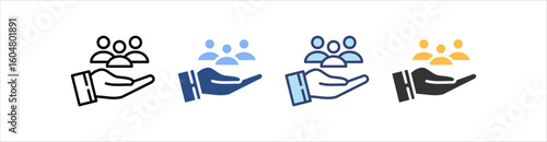 Support Icon Set Multiple Style Collection