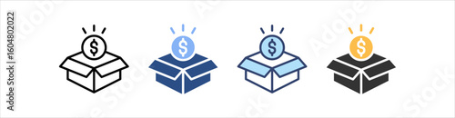 Donate Icon Set Multiple Style Collection