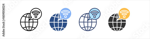 Internet Icon Set Multiple Style Collection