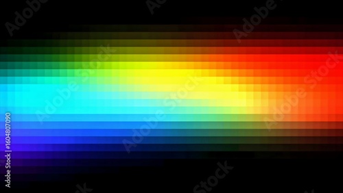 Abstract rainbow pixel on black background. Rainbow gradient. Fantasy fractal design
