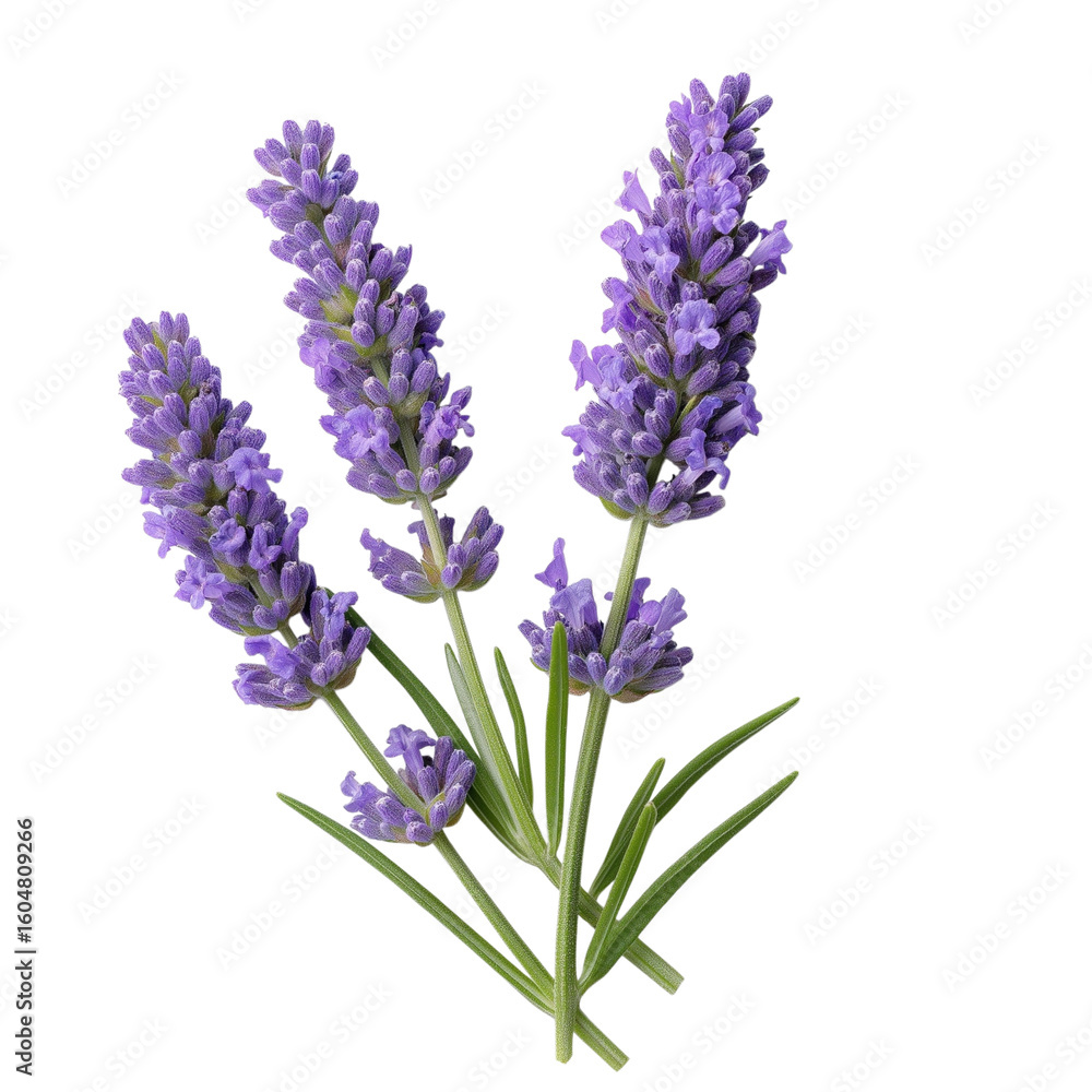 Obraz premium lavender bouquet, Provence flowers isolated white transparent background 
