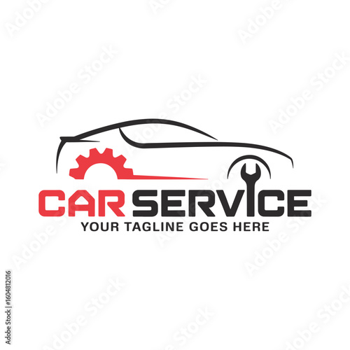 Unique car repair service logo Modern and minimalist vector and abstract logo