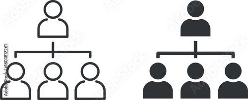 Business organization chart icon