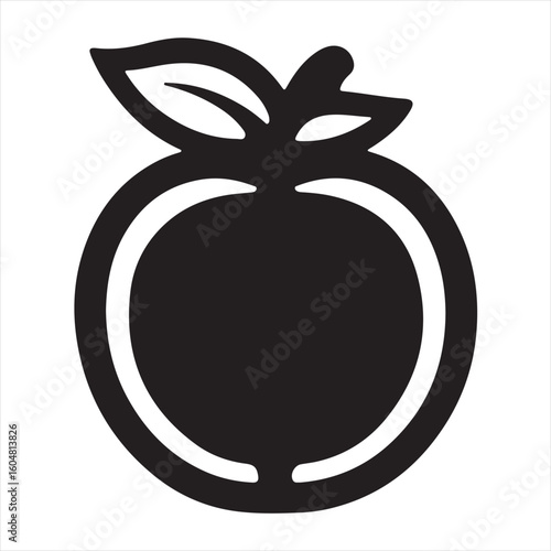 Silhouette Style Vector Tomato Logo Icon – Minimalist Vegetable Graphic for Organic Farm Branding, Fresh Produce Market, Vegan Food Packaging, Culinary Design, and Healthy Natural Food Business Themes