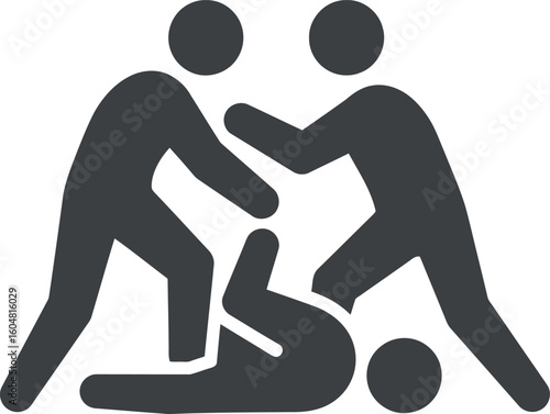 Aggression fight icon conflict struggle violence symbol