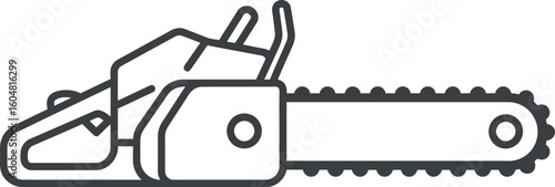 Chainsaw line art icon