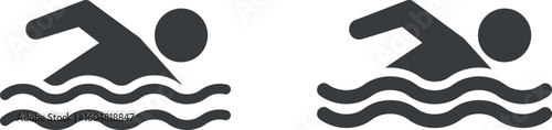 Swimming icon set