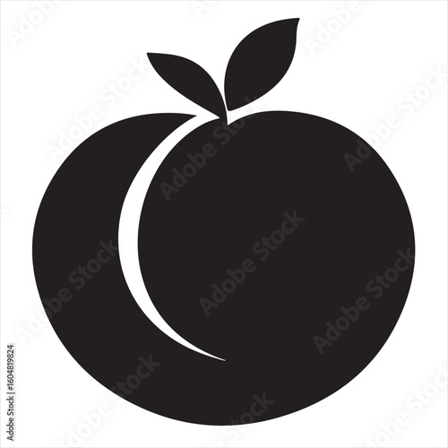 Silhouette Style Vector Tomato Logo Icon – Minimalist Vegetable Graphic for Organic Farm Branding, Fresh Produce Market, Vegan Food Packaging, Culinary Design, and Healthy Natural Food Business Themes