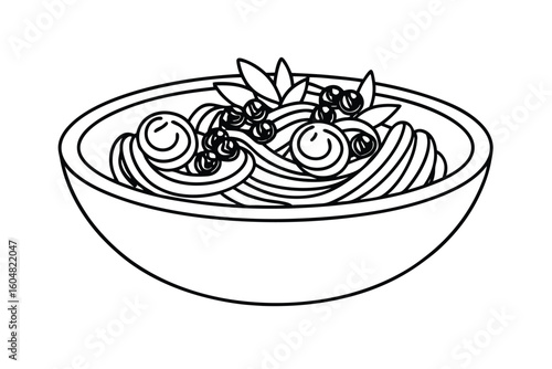 Zoodle Salad Bowl With Spiralized Zucchini