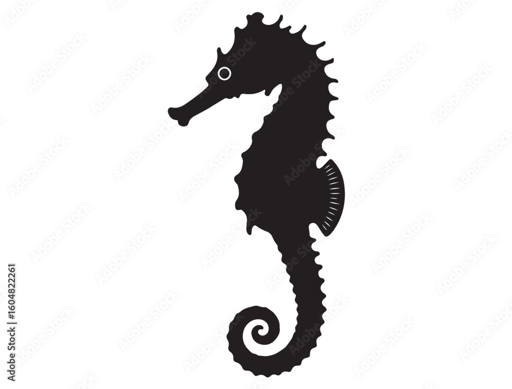 Fototapeta premium SEAHORSE SILHOUETTE