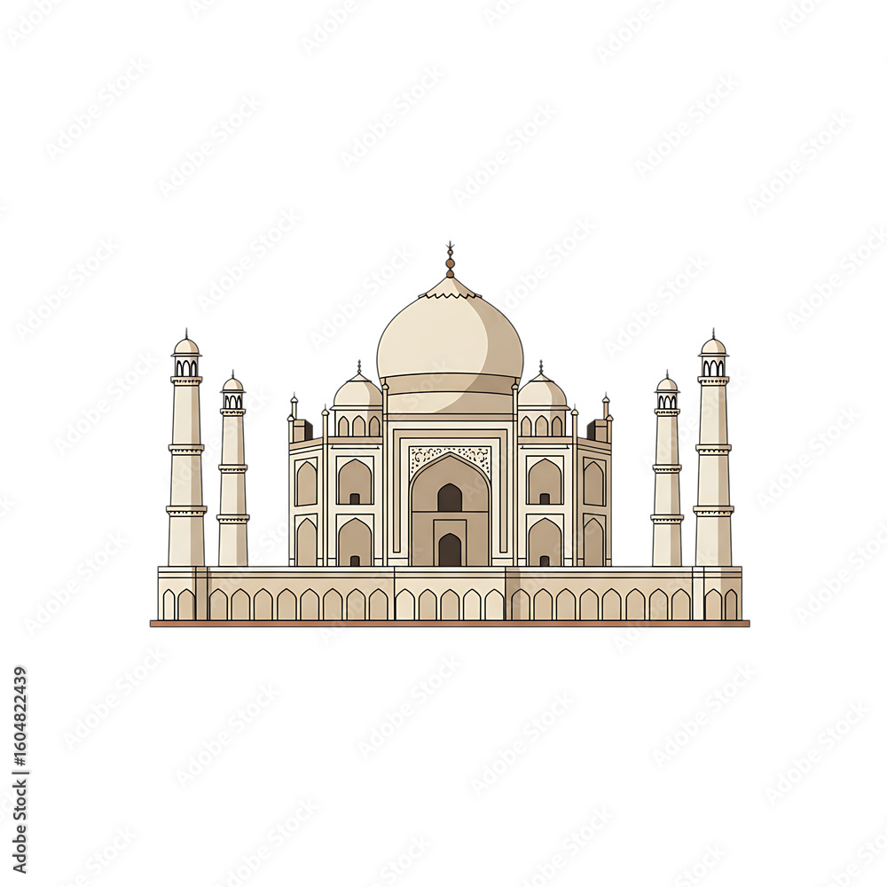 Fototapeta premium taj mahal vector illustration