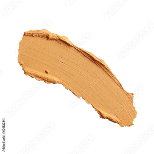 Tan foundation makeup swatch on a transparent background
