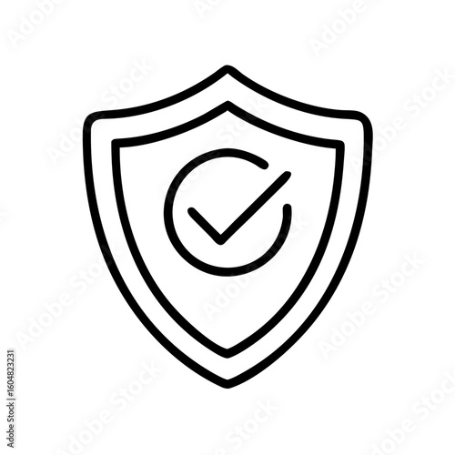Shield icon with checkmark symbolizing security and protection  