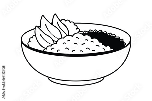 Vegan Sushi Salad Bowl With Rice Edamame And Avocado