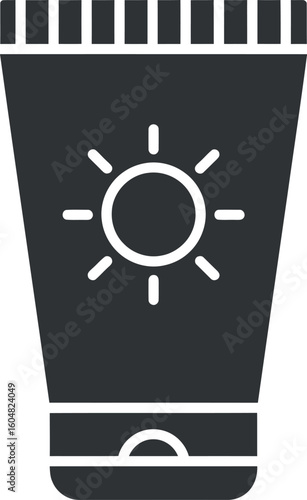 Sunscreen tube icon sun protection skincare summer