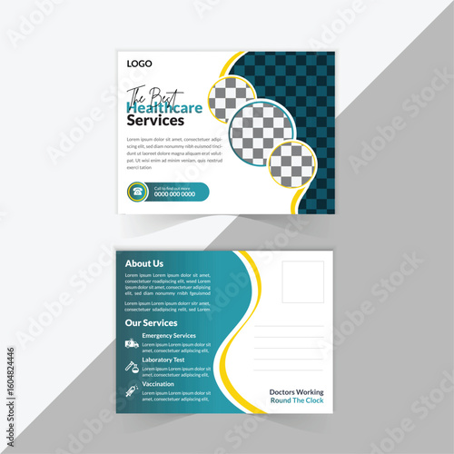 Modern Medical Postcard Design Template