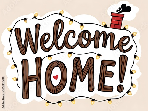 Cozy Welcome Home Sign.
