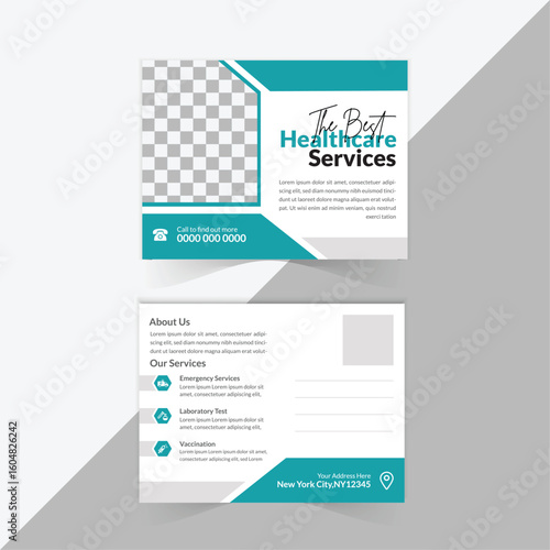 Modern Medical Postcard Design Template