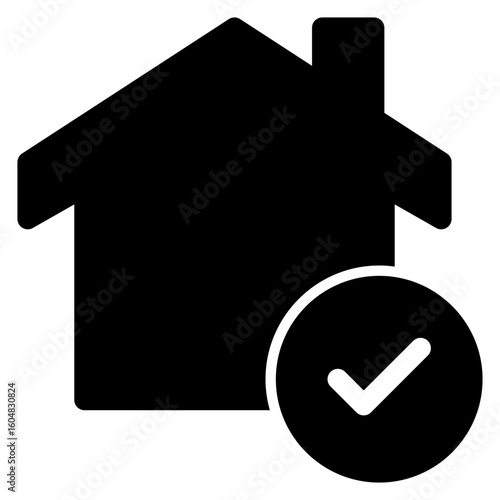 home confirmation solid icon	
